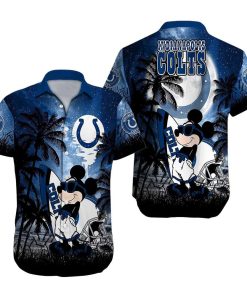 NFL Hawaiian Shirt - Mickey Mouse Indianapolis Colts Hawaiian Shirt for Men & Women - Customized Hawaiian Shirt