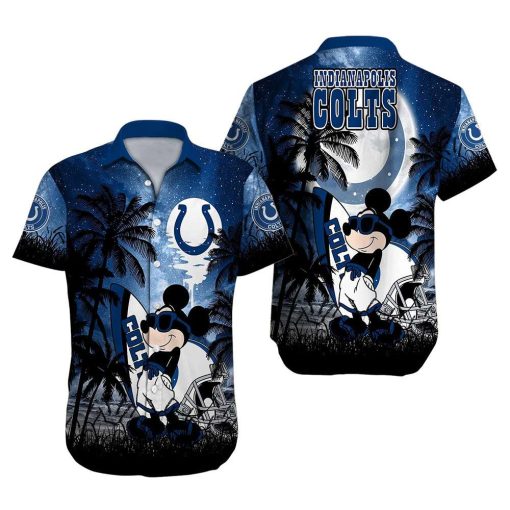 NFL Hawaiian Shirt – Mickey Mouse Indianapolis Colts Hawaiian Shirt for Men & Women – Customized Hawaiian Shirt