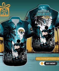 NFL Hawaiian Shirt – Mickey Mouse Jacksonville Jaguars Hawaiian Shirt for Men & Women – Customized Hawaiian Shirt