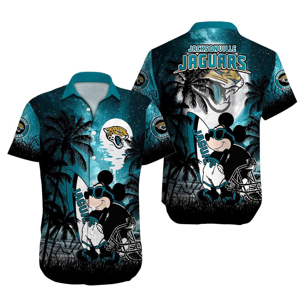 Custom Name Jacksonville Jaguars NFL Fans Mickey Lover Hawaian Shirt For Men  And Women