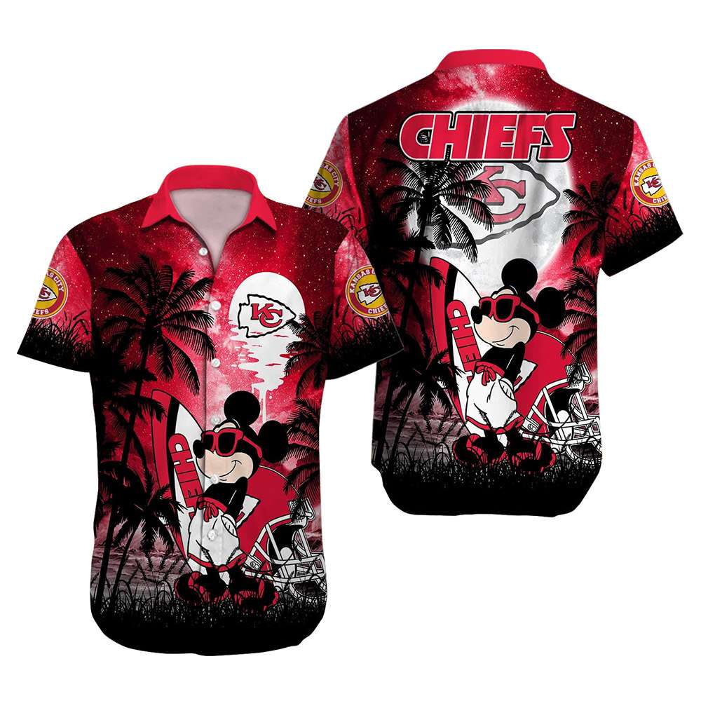 Kansas City Chiefs NFL Mickey Mouse Custom Name Hawaiian Shirt