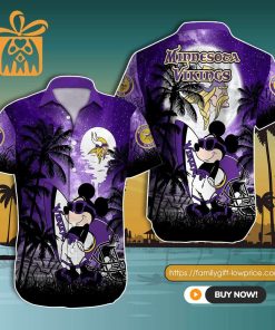 NFL Hawaiian Shirt – Mickey Mouse Minnesota Vikings Hawaiian Shirt for Men & Women – Customized Hawaiian Shirt