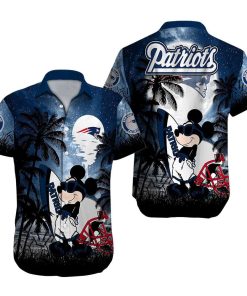 NFL Hawaiian Shirt - Mickey Mouse New England Patriots Hawaiian Shirt for Men & Women - Customized Hawaiian Shirt