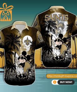 NFL Hawaiian Shirt – Mickey Mouse New Orleans Saints Hawaiian Shirt for Men & Women – Customized Hawaiian Shirt