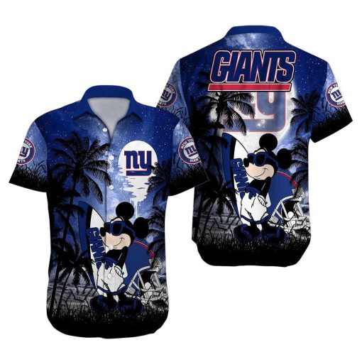 NFL Hawaiian Shirt – Mickey Mouse New York Giants Hawaiian Shirt for Men & Women – Customized Hawaiian Shirt