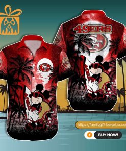 NFL Hawaiian Shirt – Mickey Mouse San Francisco 49ers Hawaiian Shirt for Men & Women – Customized Hawaiian Shirt