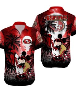 NFL Hawaiian Shirt - Mickey Mouse San Francisco 49ers Hawaiian Shirt for Men & Women - Customized Hawaiian Shirt