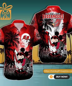 NFL Hawaiian Shirt – Mickey Mouse Tampa Bay Buccaneers Hawaiian Shirt for Men & Women – Customized Hawaiian Shirt