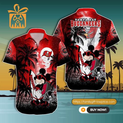 NFL Hawaiian Shirt – Mickey Mouse Tampa Bay Buccaneers Hawaiian Shirt for Men & Women – Customized Hawaiian Shirt