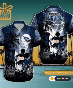 NFL Hawaiian Shirt – Mickey Mouse Tennessee Titans Hawaiian Shirt for Men & Women – Customized Hawaiian Shirt