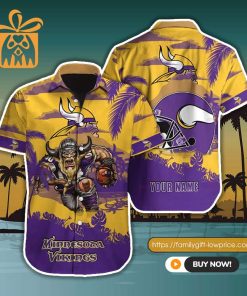 NFL Hawaiian Shirt – Minnesota Vikings Hawaiian Shirt for Men & Women – Customized Hawaiian Shirt