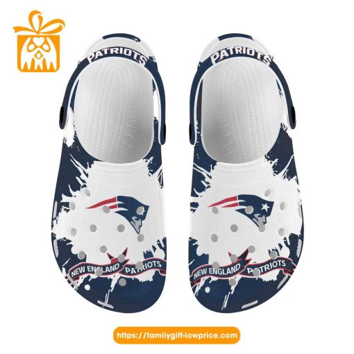 NFL Crocs – New England Patriots Crocs Clog Shoes for Men & Women – Custom Crocs Shoes