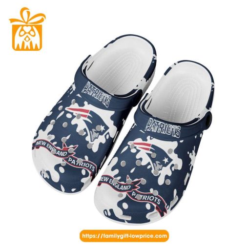 NFL Crocs – New England Patriots Crocs Clog Shoes for Men & Women – Custom Crocs Shoes