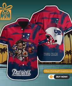 NFL Hawaiian Shirt – New England Patriots Hawaiian Shirt for Men & Women – Customized Hawaiian Shirt