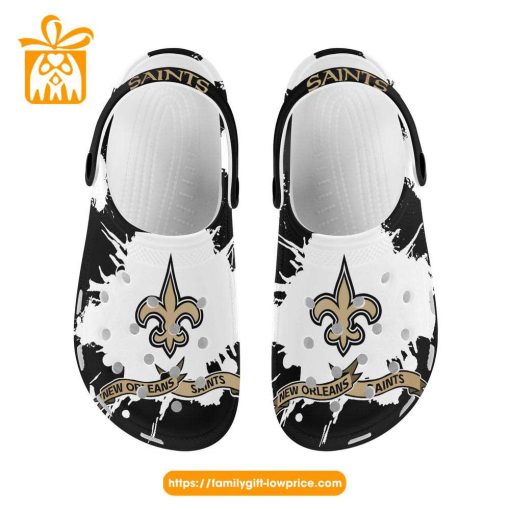 NFL Crocs – New Orleans Saints Crocs Clog Shoes for Men & Women – Custom Crocs Shoes