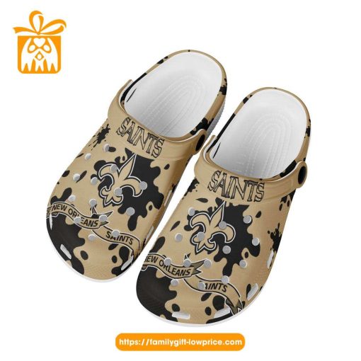 NFL Crocs – New Orleans Saints Crocs Clog Shoes for Men & Women – Custom Crocs Shoes