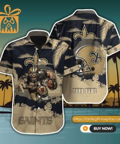 NFL Hawaiian Shirt – New Orleans Saints Hawaiian Shirt for Men & Women – Customized Hawaiian Shirt