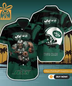 NFL Hawaiian Shirt – New York Jets Hawaiian Shirt for Men & Women – Customized Hawaiian Shirt
