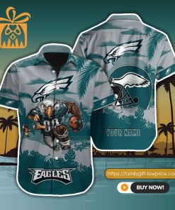 NFL Hawaiian Shirt – Philadelphia Eagles Hawaiian Shirt for Men & Women – Customized Hawaiian Shirt
