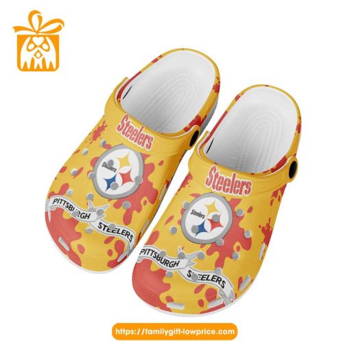 NFL Crocs – Pittsburgh Steelers Crocs Clog Shoes for Men & Women – Custom Crocs Shoes