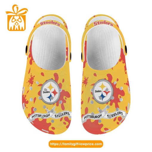 NFL Crocs – Pittsburgh Steelers Crocs Clog Shoes for Men & Women – Custom Crocs Shoes