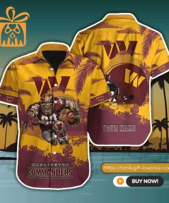 NFL Hawaiian Shirt – Washington Commanders Hawaiian Shirt for Men & Women – Customized Hawaiian Shirt
