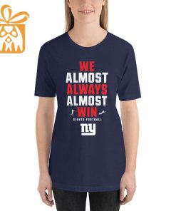 NFL Jam Shirt - Funny We Almost Always Almost Win New York Giants T Shirt for Kids Men Women 2