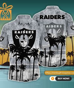 NFL Hawaiian Shirt – Las Vegas Raiders Hawaiian Shirt Vintage for Men & Women – Customized Hawaiian Shirt