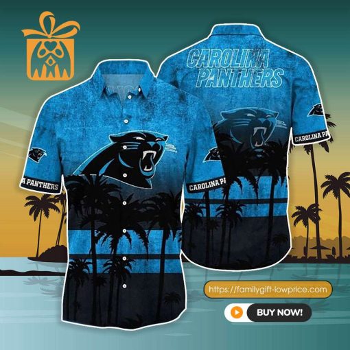 NFL Hawaiian Shirt – Carolina Panthers Hawaiian Shirt Vintage for Men & Women – Customized Hawaiian Shirt