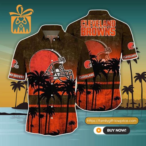 NFL Hawaiian Shirt – Cleveland Browns Hawaiian Shirt Vintage for Men & Women – Customized Hawaiian Shirt