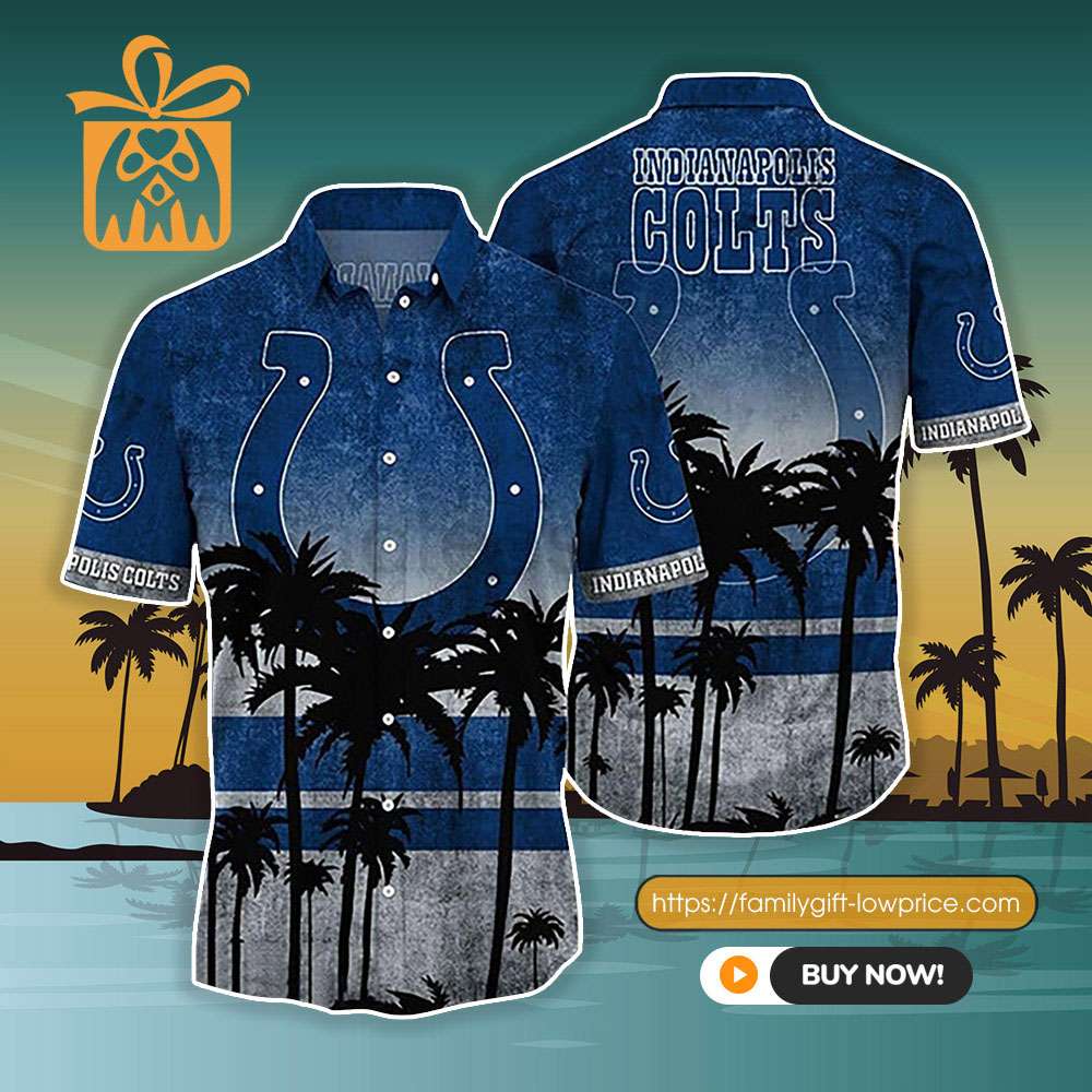 NFL Hawaiian Shirt - Indianapolis Colts Hawaiian Shirt Vintage for Men & Women - Customized Hawaiian Shirt