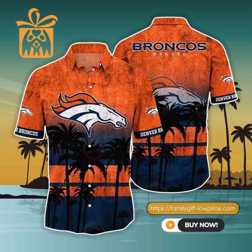 NFL Hawaiian Shirt – Denver Broncos Hawaiian Shirt Vintage for Men & Women – Customized Hawaiian Shirt