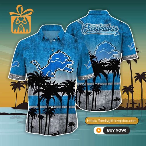 NFL Hawaiian Shirt – Detroit Lions Hawaiian Shirt Vintage for Men & Women – Customized Hawaiian Shirt