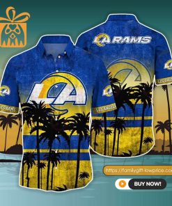 NFL Hawaiian Shirt – Los Angeles Rams Hawaiian Shirt Vintage for Men & Women – Customized Hawaiian Shirt