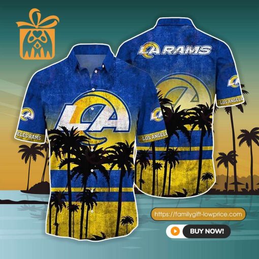 NFL Hawaiian Shirt – Los Angeles Rams Hawaiian Shirt Vintage for Men & Women – Customized Hawaiian Shirt