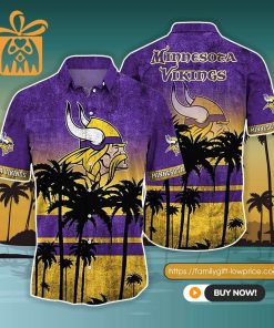 NFL Hawaiian Shirt – Minnesota Vikings Hawaiian Shirt Vintage for Men & Women – Customized Hawaiian Shirt