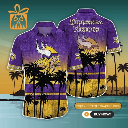 NFL Hawaiian Shirt – Minnesota Vikings Hawaiian Shirt Vintage for Men & Women – Customized Hawaiian Shirt