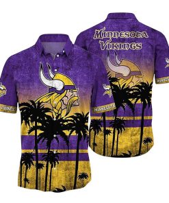 NFL Hawaiian Shirt - Minnesota Vikings Hawaiian Shirt Vintage for Men & Women - Customized Hawaiian Shirt