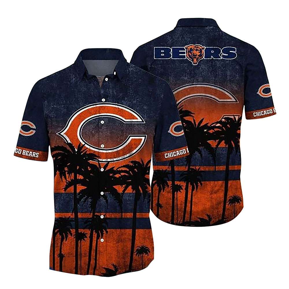 NFL Hawaiian Shirt - Chicago Bears Hawaiian Shirt Vintage for Men & Women - Customized Hawaiian Shirt