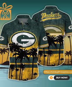 NFL Hawaiian Shirt – Green Bay Packers Hawaiian Shirt Vintage for Men & Women – Customized Hawaiian Shirt