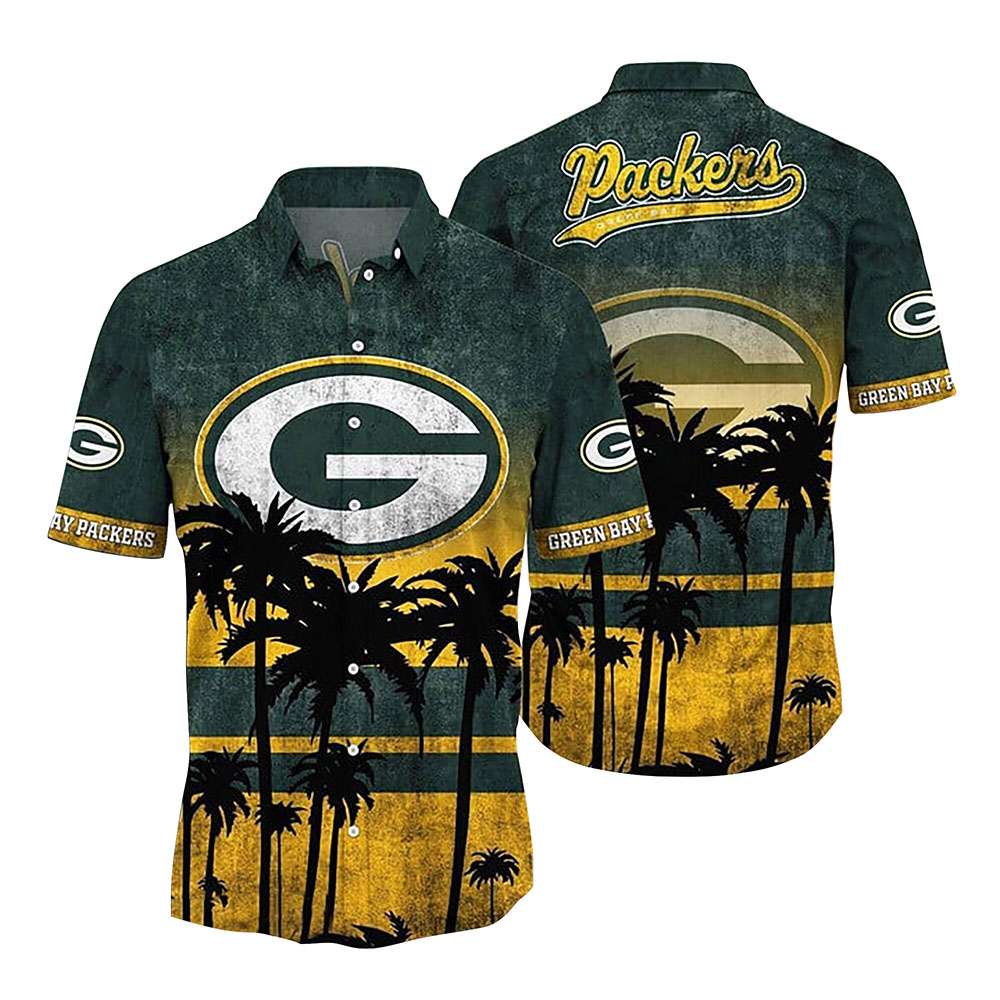NFL Hawaiian Shirt - Green Bay Packers Hawaiian Shirt Vintage for Men & Women - Customized Hawaiian Shirt