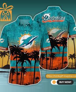 NFL Hawaiian Shirt – Miami Dolphins Hawaiian Shirt Vintage for Men & Women – Customized Hawaiian Shirt