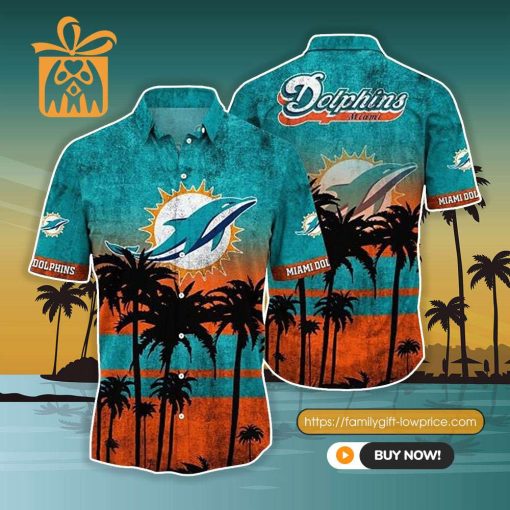 NFL Hawaiian Shirt – Miami Dolphins Hawaiian Shirt Vintage for Men & Women – Customized Hawaiian Shirt