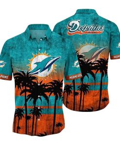 NFL Hawaiian Shirt - Miami Dolphins Hawaiian Shirt Vintage for Men & Women - Customized Hawaiian Shirt