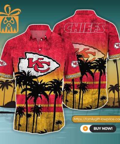 NFL Hawaiian Shirt – Kansas City Chiefs Hawaiian Shirt Vintage for Men & Women – Customized Hawaiian Shirt