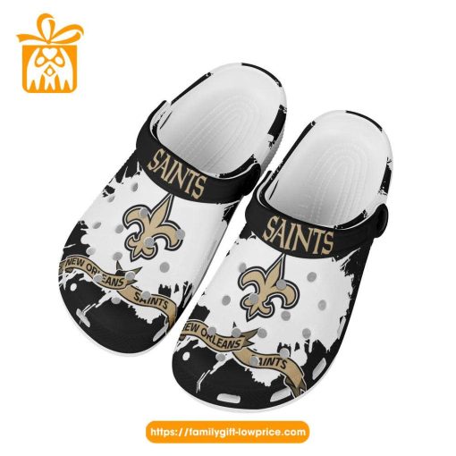 NFL Crocs – New Orleans Saints Crocs Clog Shoes for Men & Women – Custom Crocs Shoes