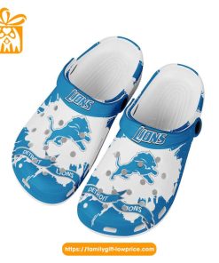 NFL Crocs - Detroit Lions Crocs Clog Shoes for Men & Women - Custom Crocs Shoes