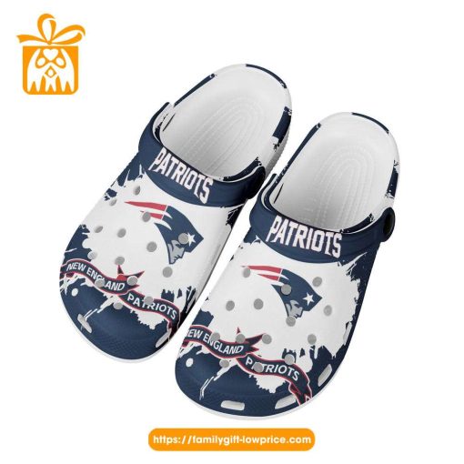 NFL Crocs – New England Patriots Crocs Clog Shoes for Men & Women – Custom Crocs Shoes