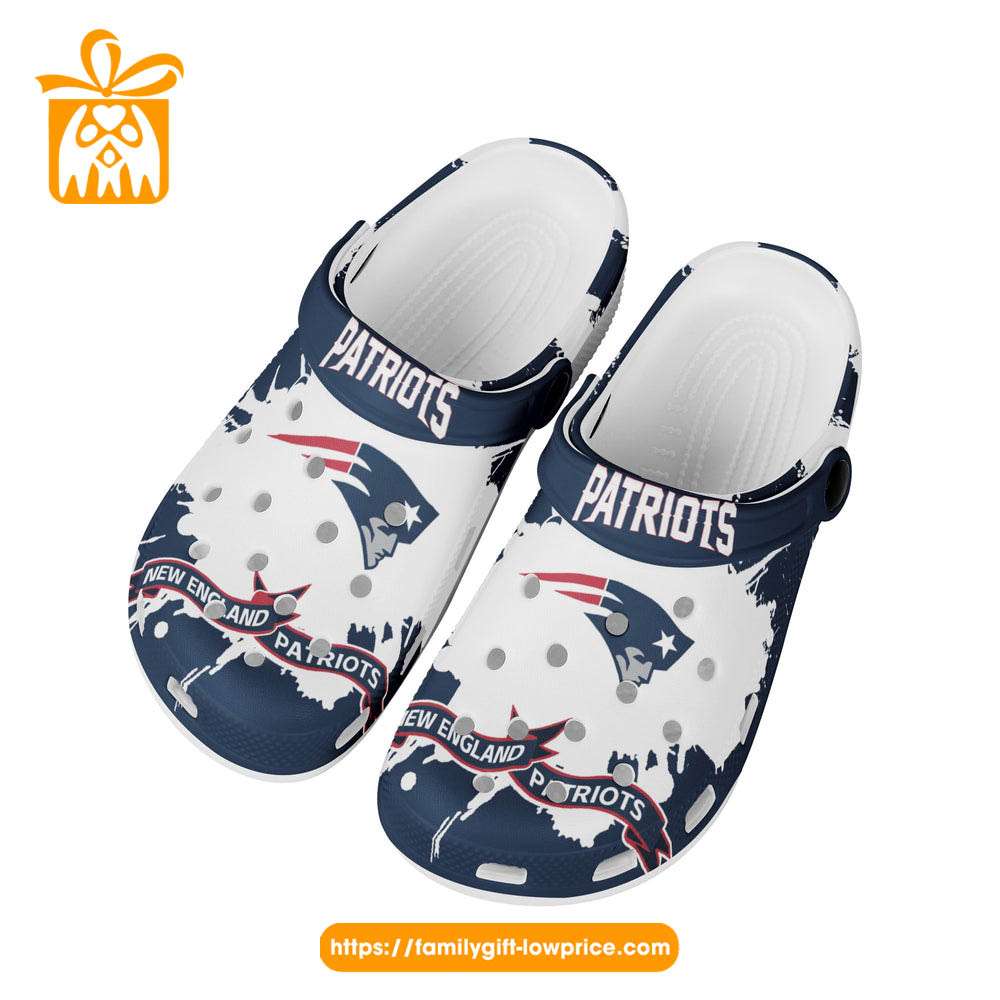 Personalized New England Patriots NFL Football Crocs Clogs