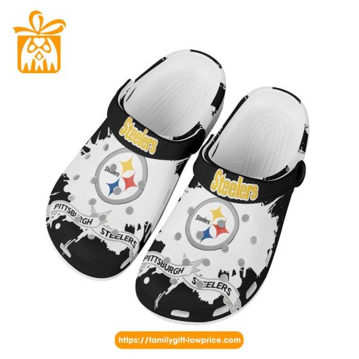 NFL Crocs – Pittsburgh Steelers Crocs Clog Shoes for Men & Women – Custom Crocs Shoes